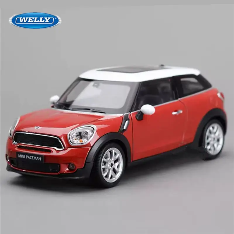 WELLY 1:24 BMW Mini Cooper S Paceman Alloy Car Model Diecasts Metal Vehicles Car Model High Simulation Collection Kids Toys Gift