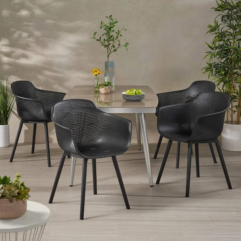 Outdoor Dining Chair Set of 4, Modern style restaurant chairs,Suitable for living room and dining room, free shipping