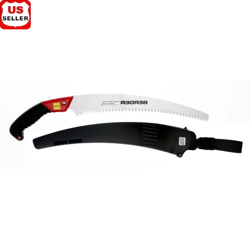 

13 Inch Curved Blade Pruning Saw with Sheath High-Performance Carbon Steel Corrosion-Resistant Triple-Ground Tooth Tips