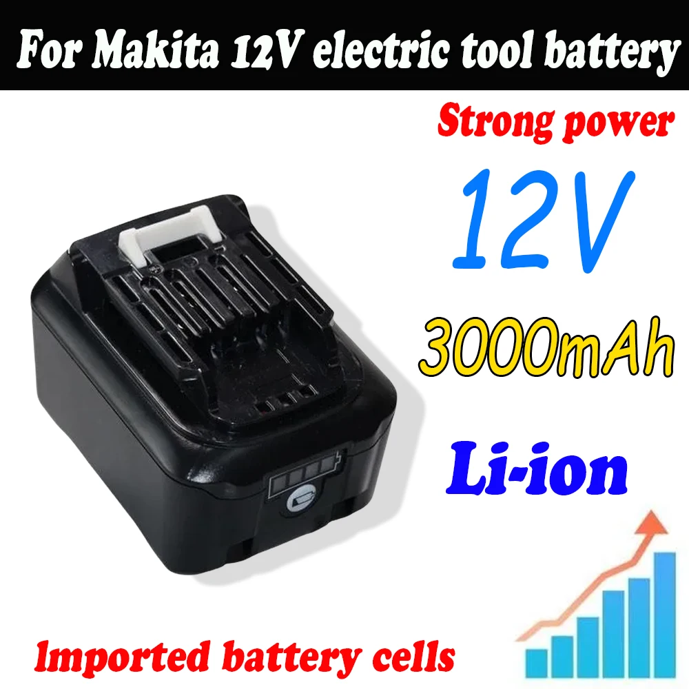 

for Makita 12v Lithium Ion Battery 197390-1 BL1015 1973901 BL1021B BL1041B BL1015B BL1020B BL1040B 6000mAh Li-ion Battery