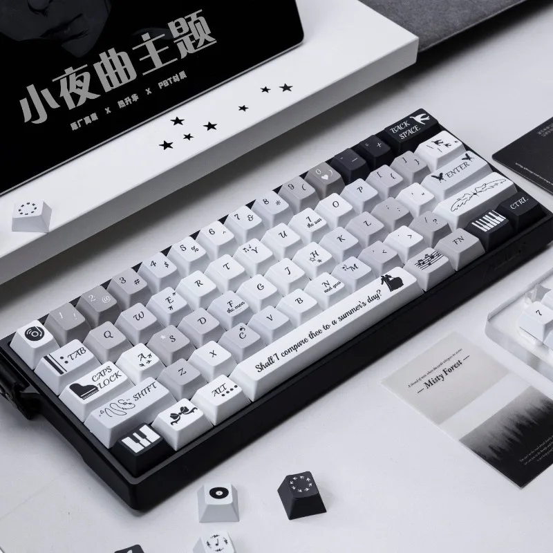 High aesthetic PBT five sided hot rising Huaxin original factory highly compatible mechanical keyboard with keycaps