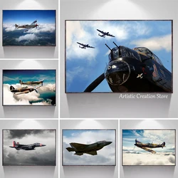 Fighter Aircraft Jet Plane Air Force F35B B17 Poster Print Canvas Painting Wall Art Pictures Modern Living Room Home Decor Gift