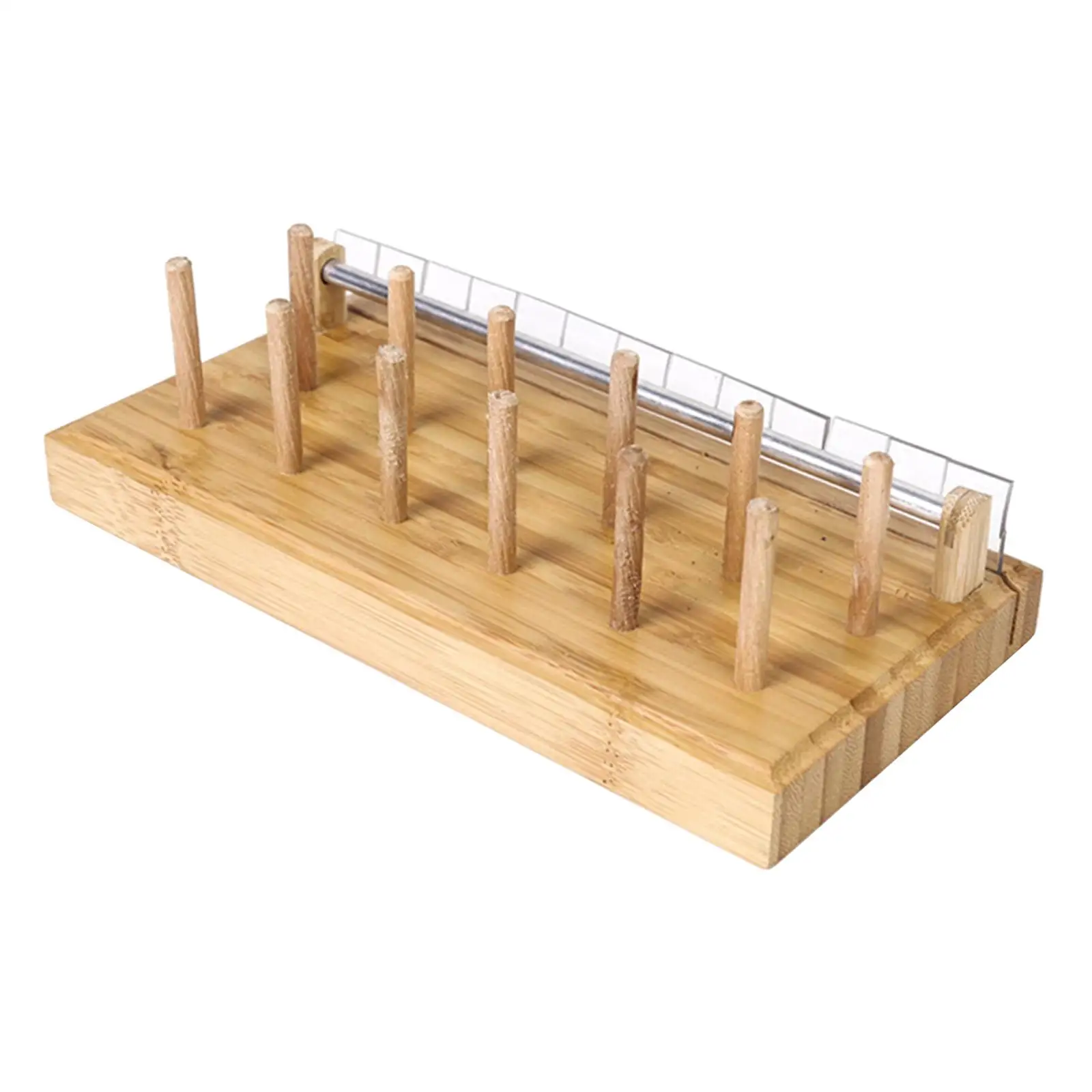 1 Piece Fly Tying Wire Station Natural Wood Rib Runner Holder for