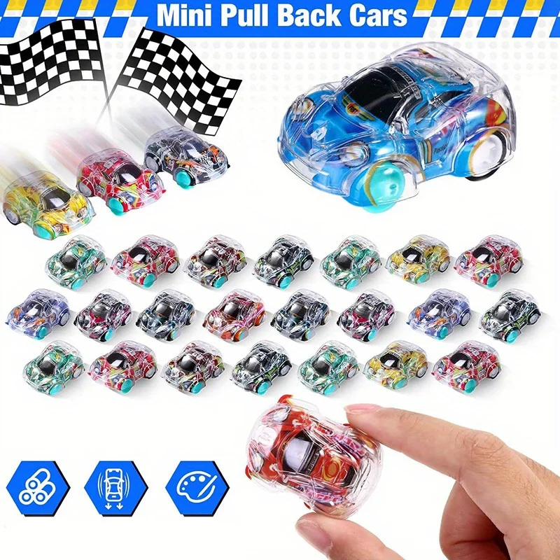 

20/40pcs Toy Cars Mini Pull Back Cars, Kids Racing Cars Classroom Rewards, Pinata Stocking Gift Bags Christmas Party Favors