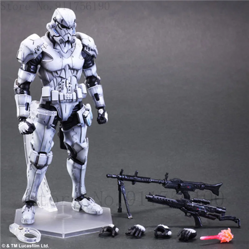 Star Wars Figure Play Arts Kai Stormtrooper Figure Boba Fett Darth Vader Maul Movable Joint Collection Model Toys Christmas Gift