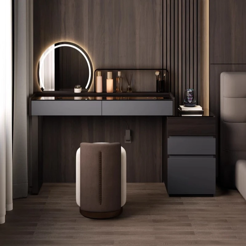 

Mirror stool Vanity Table Storage Drawers Nordic Organizer Dressing Table Makeup Desk Aesthetic Schmincktisch Bedroom Furniture