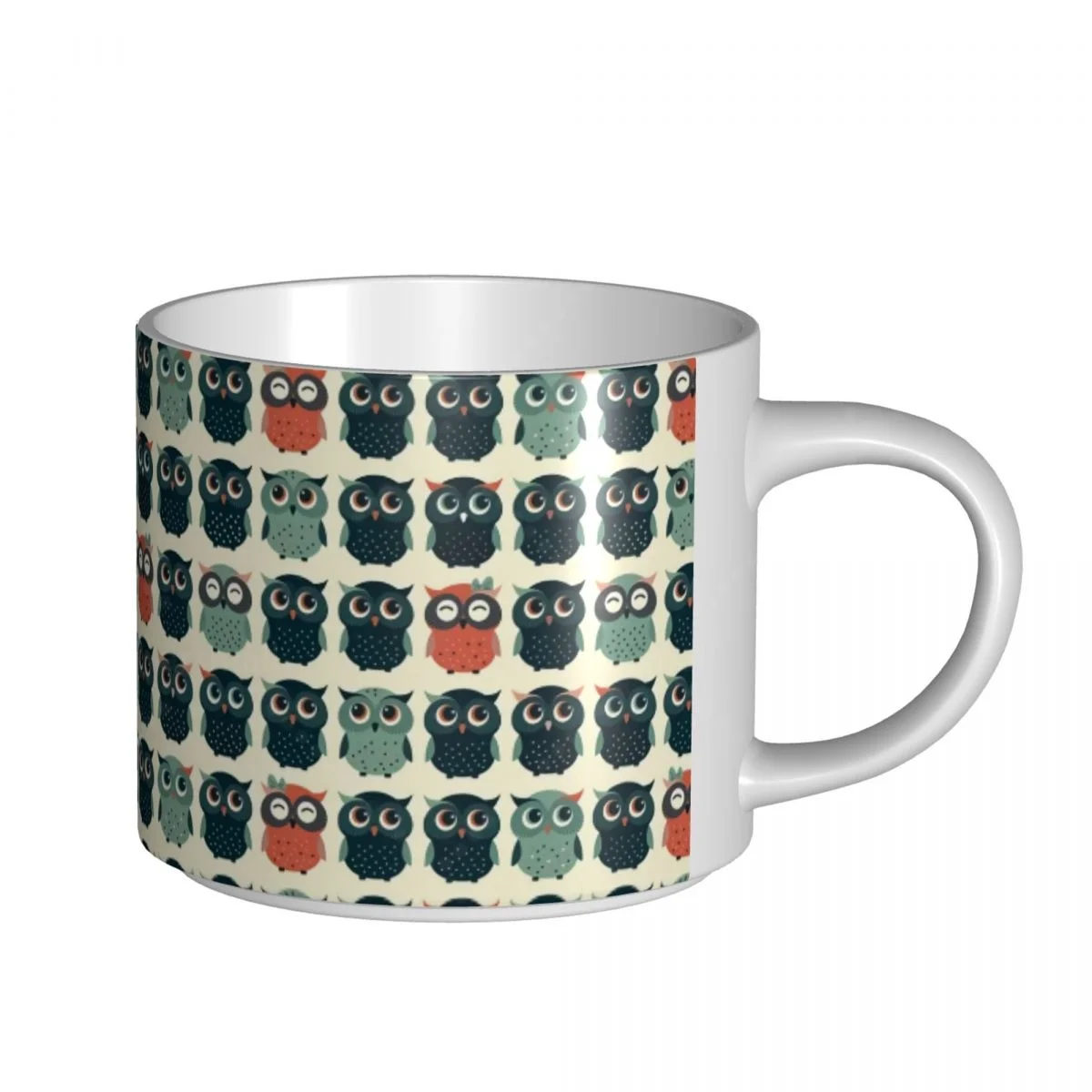 

Керамические кружки Owl большой емкости, прочные кофейные чашки ручной работы с ручкой