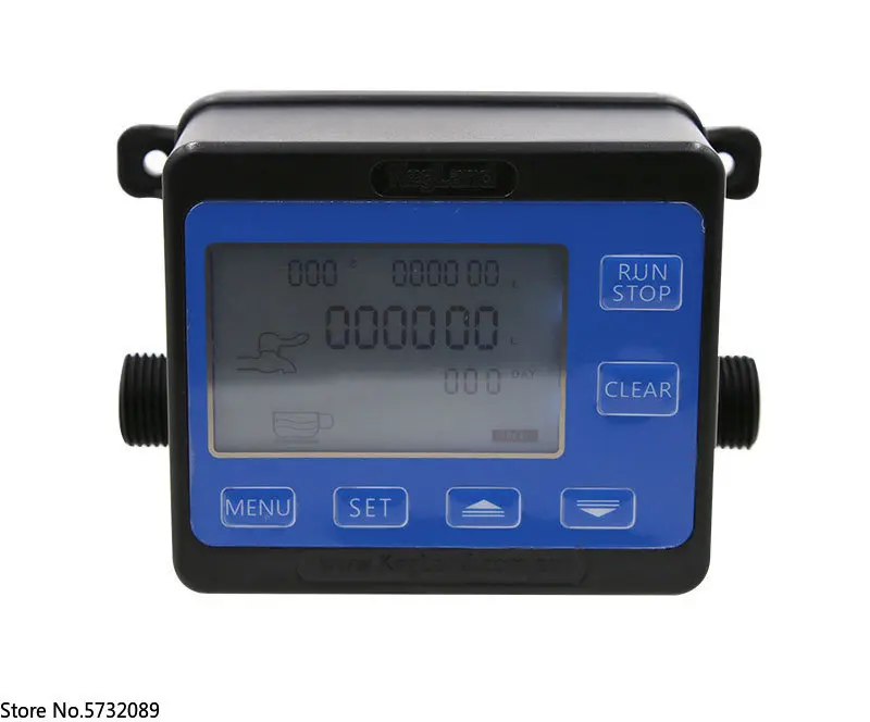 Integrated valve quantitative control instrument, digital display flowmeter, 4-branch water flow counter, electronic water meter