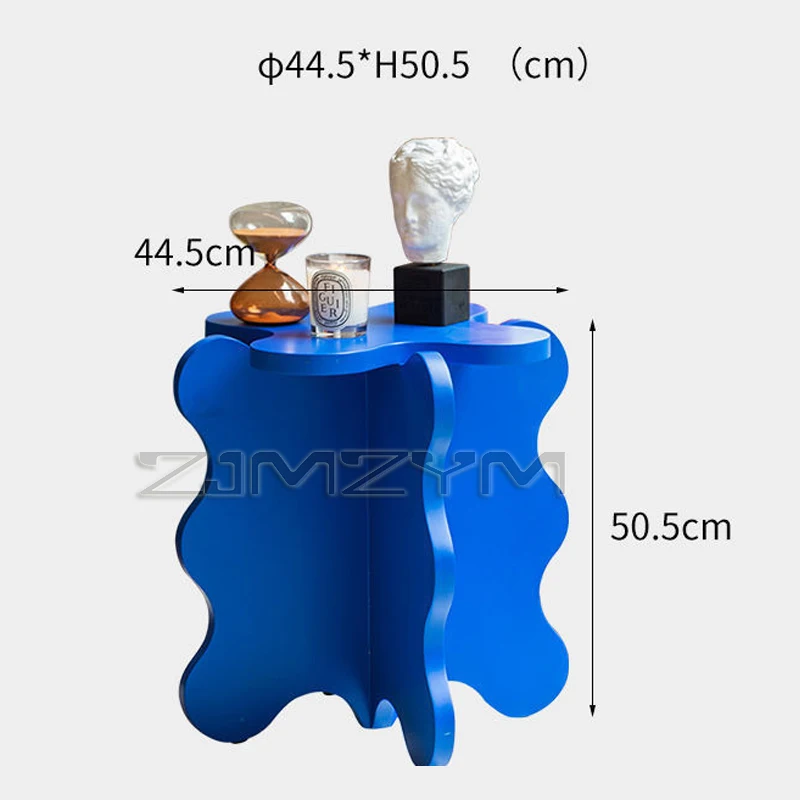 Mesa lateral do sofá de café moderna simples dos desenhos animados pétala mesa lateral ins onda mesa de centro cor criativa pequena mesa de centro