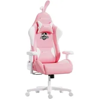 AutoFull C2 Pink Bunny Gaming Chair Cute Kawaii Gamer Chair for Girl Ergonomic Computer Gaming Chair with Lumbar Support PU