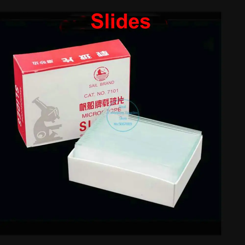 One box microscope glass slide biological experiment section cover glass slide laboratory supplies