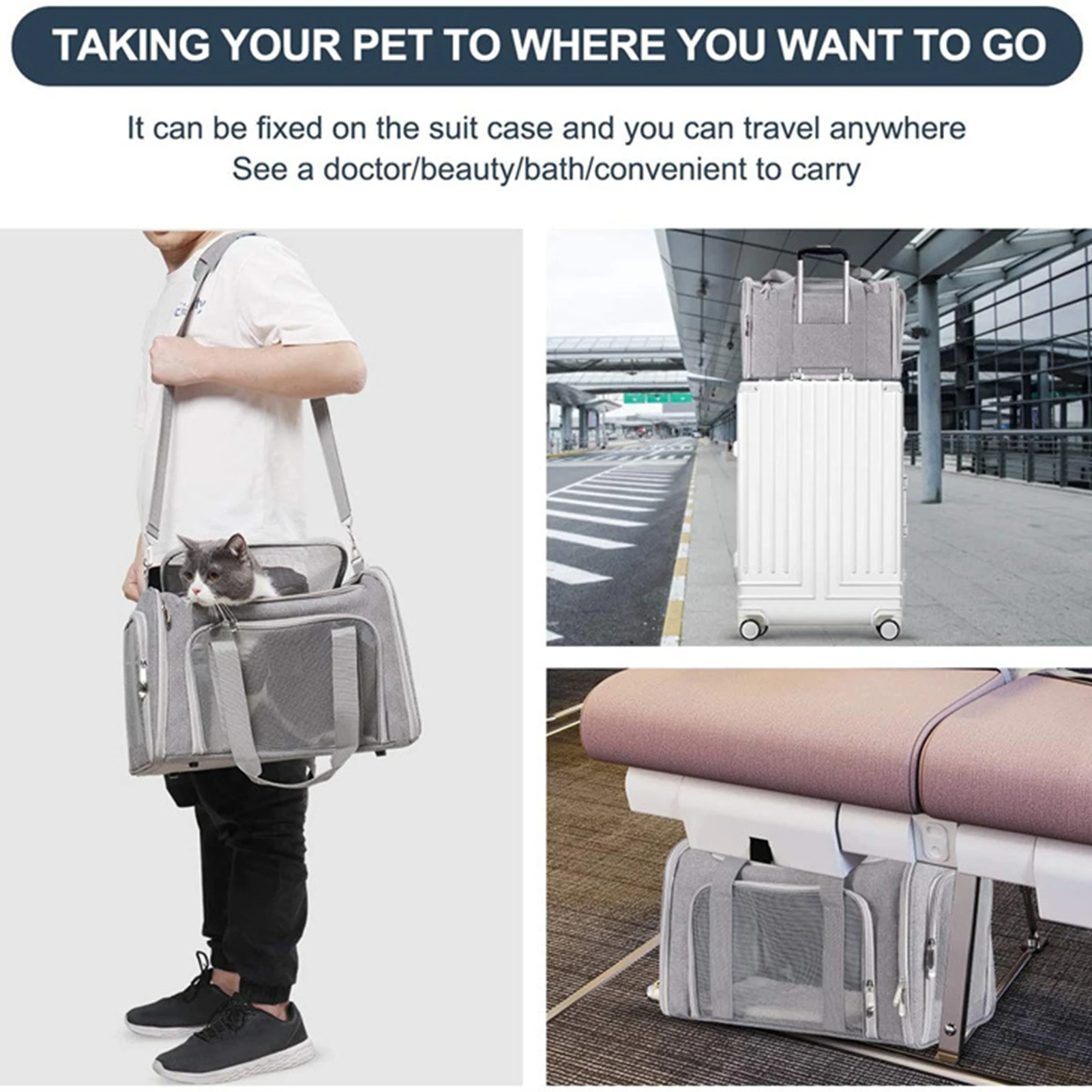 Portable Across Pet Travel Carrier Lightweight And Easy to Carry Design for Daily Travel Outdoor Hiking