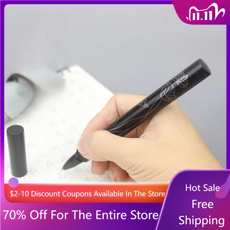 

Executive Ballpoint Pens Set Wooden Ball Pen with Copper Inlay Sandalwood Cute School Office Gel Pens Writing Smooth Stationery