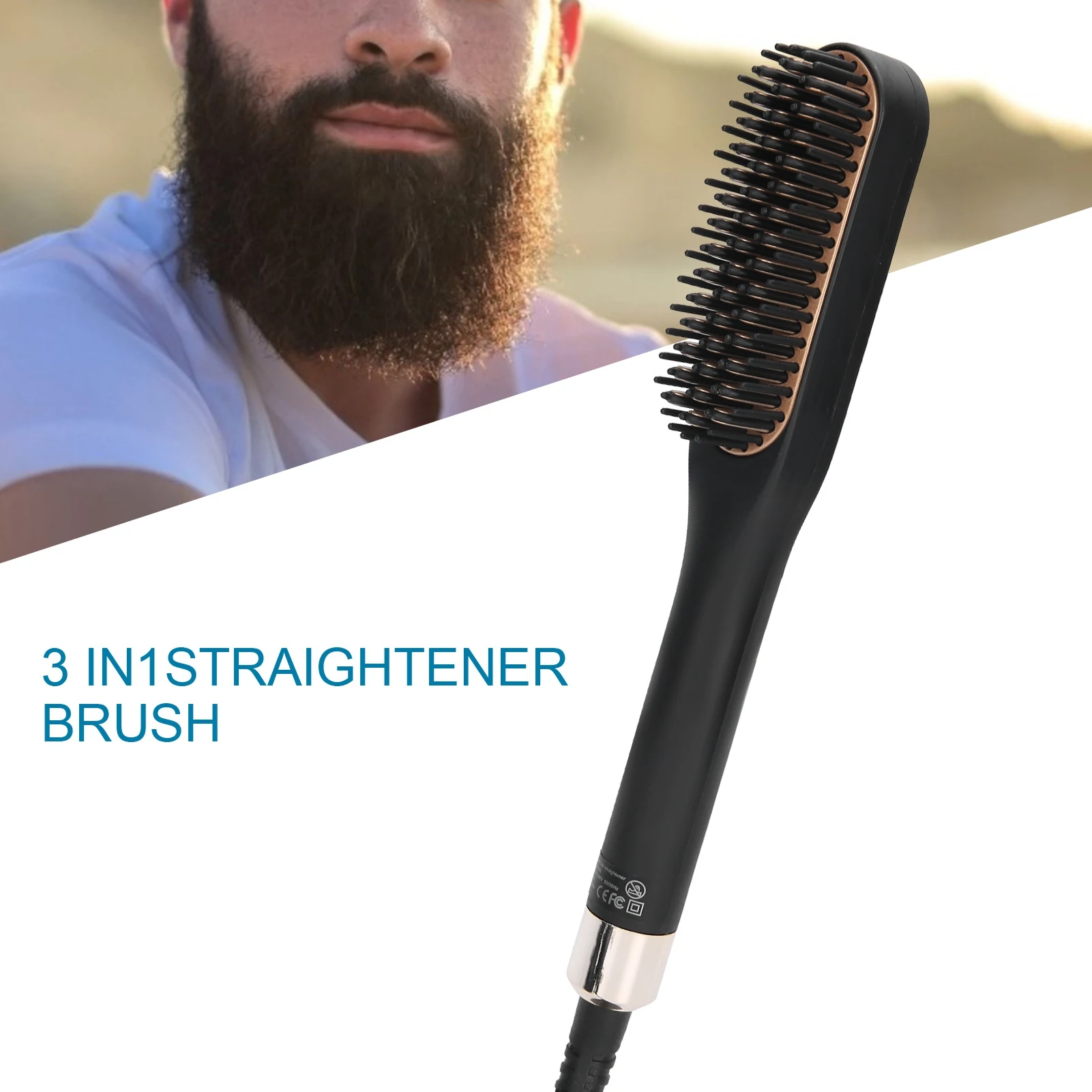 Beard Straightener Brush Heated Men Hair Comb Electric Beard Straightening Comb Multifunctional Beard Straightener Brush For Men