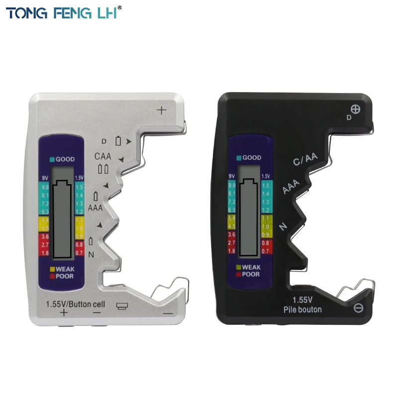 Digital Battery Tester Analyzer Medidor de Teste Display Lcd aa Aaa Botão Carga Celular Medidor de Capacidade Verificador Ferramentas