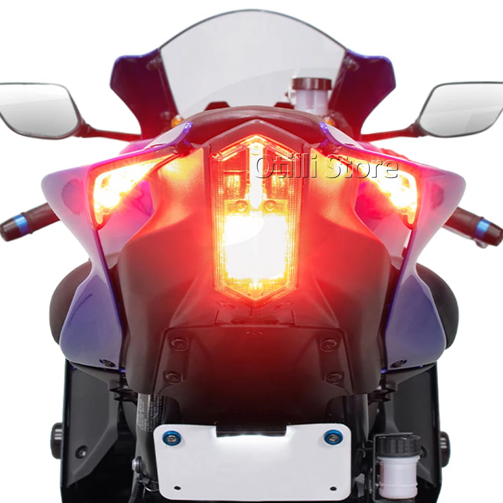 YZF R7 دراجة نارية مصباح إشارة الانعطاف LED الضوء الخلفي أضواء خلفية متكاملة ضوء الفرامل لياماها YZFR7 YZF-R7 2022 2023 24 25