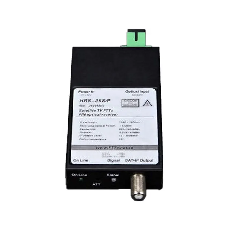 

45~ 860MHz & 950~ 2600MHz Analog SMATV Optical Satellite Receiver (HRS-26A)