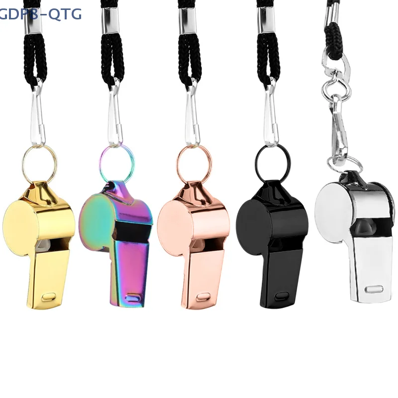 新しい高品質サバイバルホイッスルステンレス鋼ブラックローズゴールデンホイッスルぶら下げネックスポーツホイッスルライフガードホイッスル