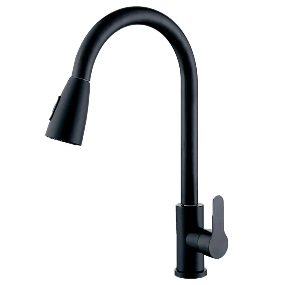Küchenarmaturen aus gebürstetem Nickel, herausziehbar, Küchenspüle, Wasserhahn, Deckmontage, Mischer, Stream-Sprühkopf, heiße und kalte Wasserhähne, Splitter – Detail 12