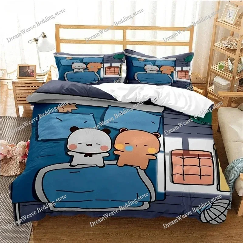 Home Textile Cartoons Bubu Dudu Cover Duvet Cover Pillow Case Boy Girl Polyester Bedding Set King Queen Twin Size Luxury Gift963