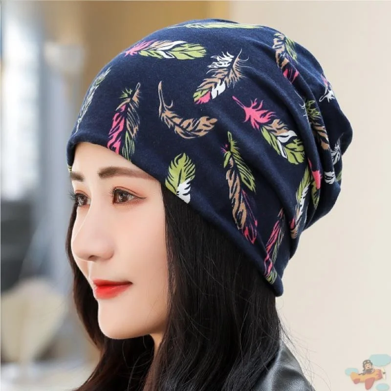 

New Spring Thin Headscarf Hat Bald Cap Air Conditioned Hoodie Breathable White Hair Covering Postpartum Sleep Cap Casual Style