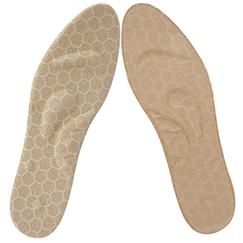 

1 Pair Sole Insoles Massaging Foot Cushion Cuttable Sweat Absorption Shoe Inserts Sports Women Men Reusable Lightweight