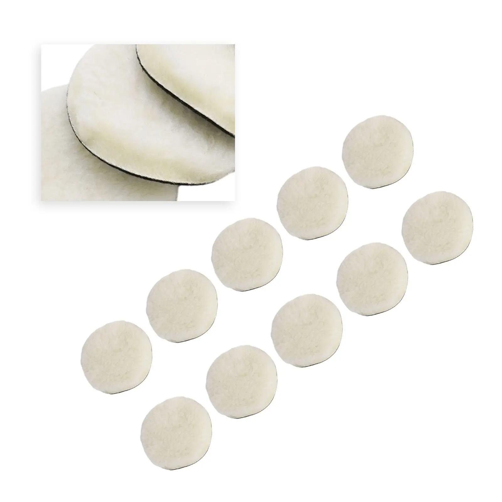 10pcs Polishing Pads White+Black Suitable Fro A Car Polishing And Buffing Set High Performance Woolen Pad System Tools Parts