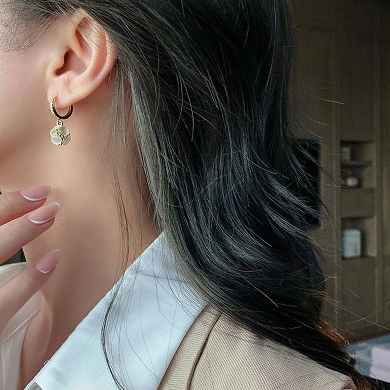 Elegant Cat's Eye Stone Round Ball Dangle Earrings For 2026 New Women's Luxury Design Sensation Ear Jewelry Trending Accessories