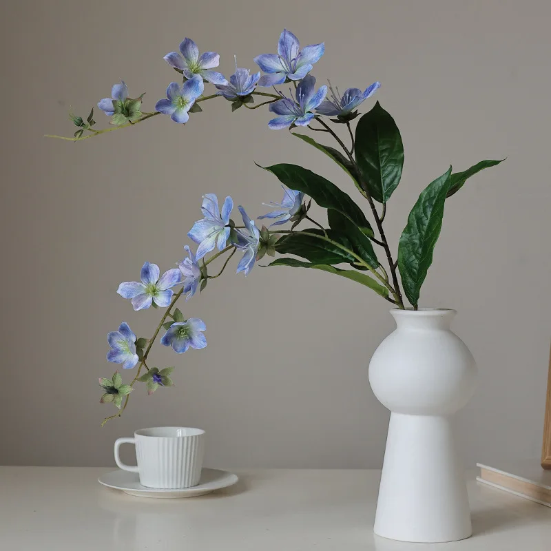 New Simulation Artificial Jasmine Hanging Flowers Decorative Balcony Art Artificial Silk Flowers Hanging Decor For Wedding