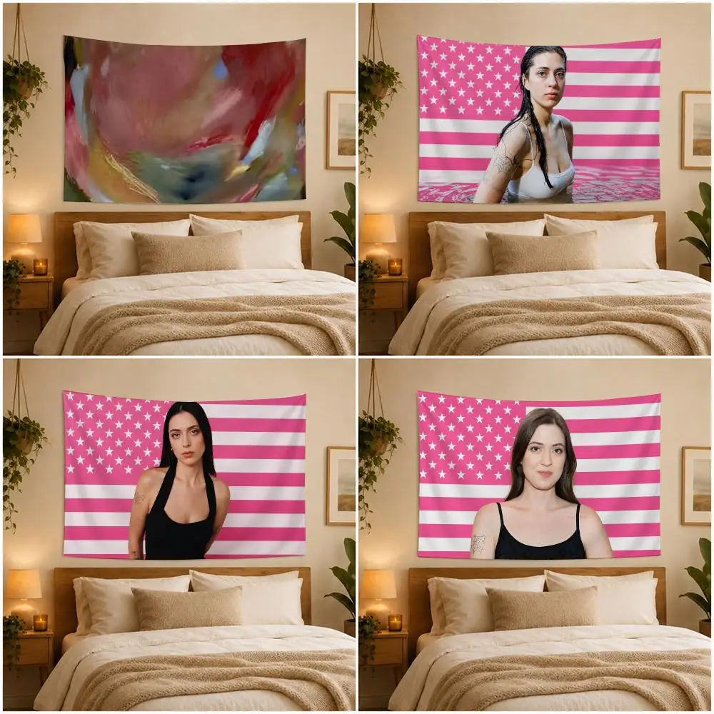 Singer Lizzy McAlpine Tapestry Wall Hanging Bohemian Wall Tapestries Mandala Home Decor For Living Room Bedroom Dorm
