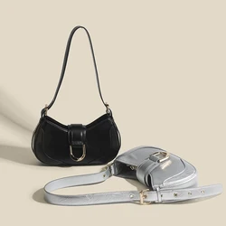 Bolso de hombro de satén para mujer, bolsa de hombro minimalista, locomotora, ocio, ocio