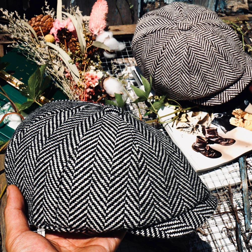 Want to Look Like a Razor Party? Come to the Top Retro Newsboy Cap Try it! The Thicker Type for Men and Women