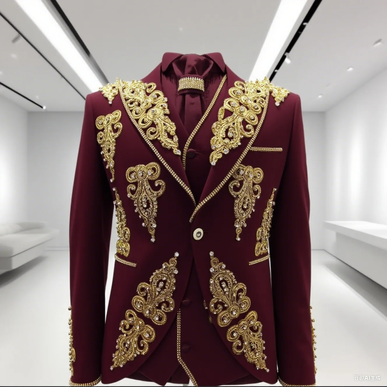Classic Business Suits Men 2 Pieces Sets Beaded Appliques Groom Blazers Costume Homme Customized Man Banquet Wedding Tuxedos