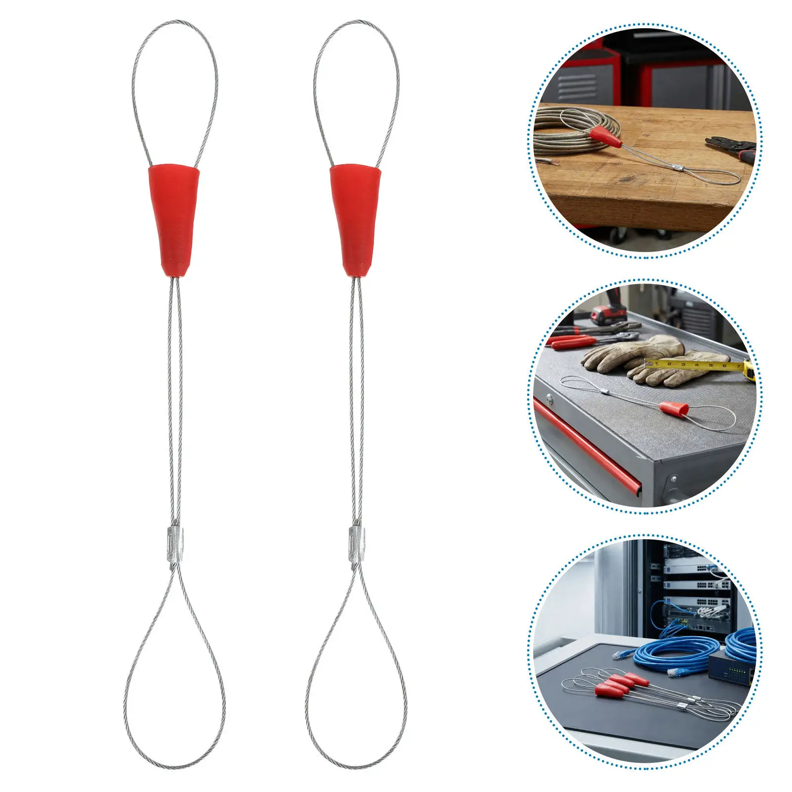 20Pcs Cable Puller Socks Wire Threading Tool High Strength Grip for Electrical Cable Bundling Network Wire Puller Auxiliary Tool