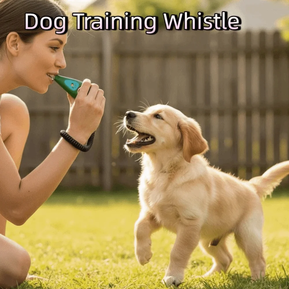 

2 in 1 Pet Training Clicker Portable Professional Dog Training Whistle Adjustable Wrist Strap Pet Sound Trainer