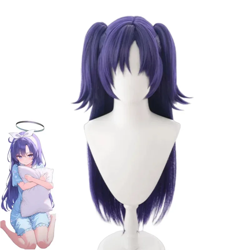 게임 아카이브 Hayase Yuuka 코스프레 의상 밀레니엄 과학 아카데미 블루 잠옷 반바지 가발 여성 섹시한 귀여운 데일리 슈트 vl;6