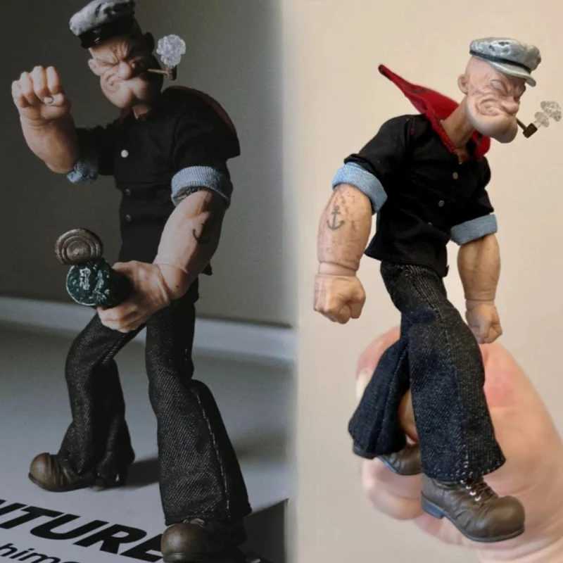 Original Mezco ONE:12 Popeye the Sailor Anime Action Figures PVC Boxed Brand New Toys Collectible Model Ornaments