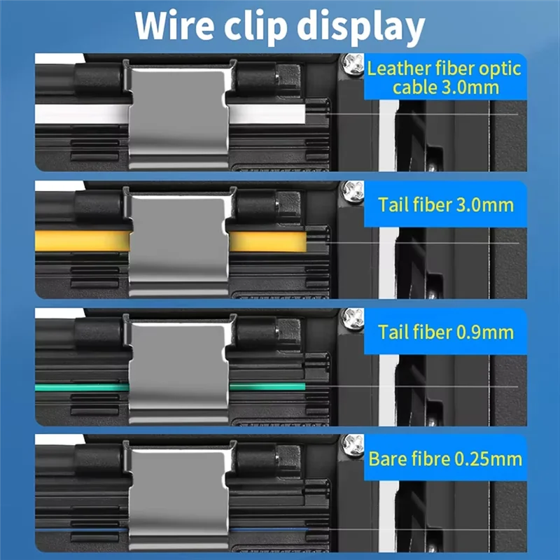 Cutelo de fibra HGFLE-AUA-60C ftth conector de derretimento quente e frio ferramentas de faca de corte de cabo de fibra óptica 16 lâmina facial