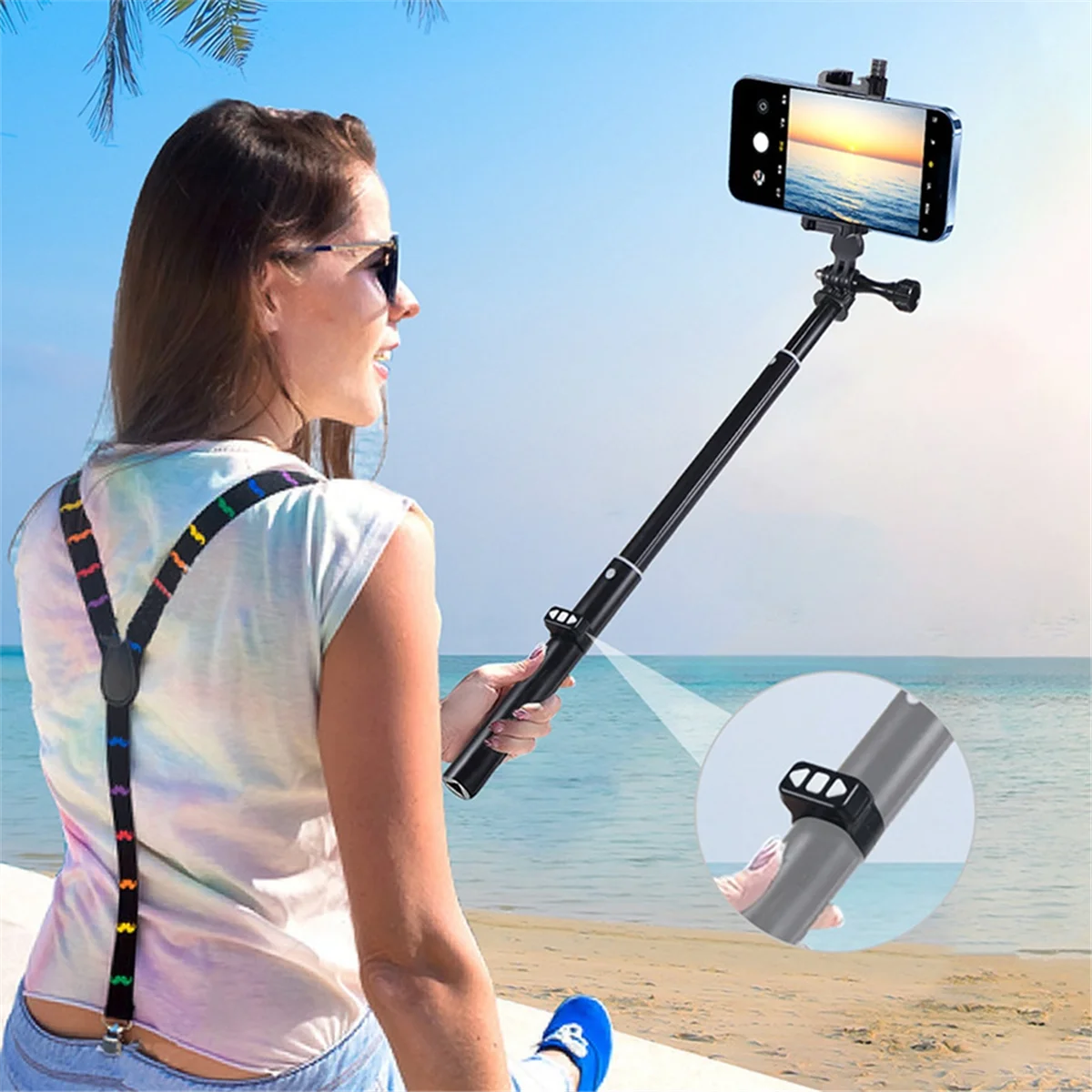 POP-lБеспроводной Bluetooth-пульт дистанционного управления с кольцом на палец Пульт дистанционного управления для видеокамеры