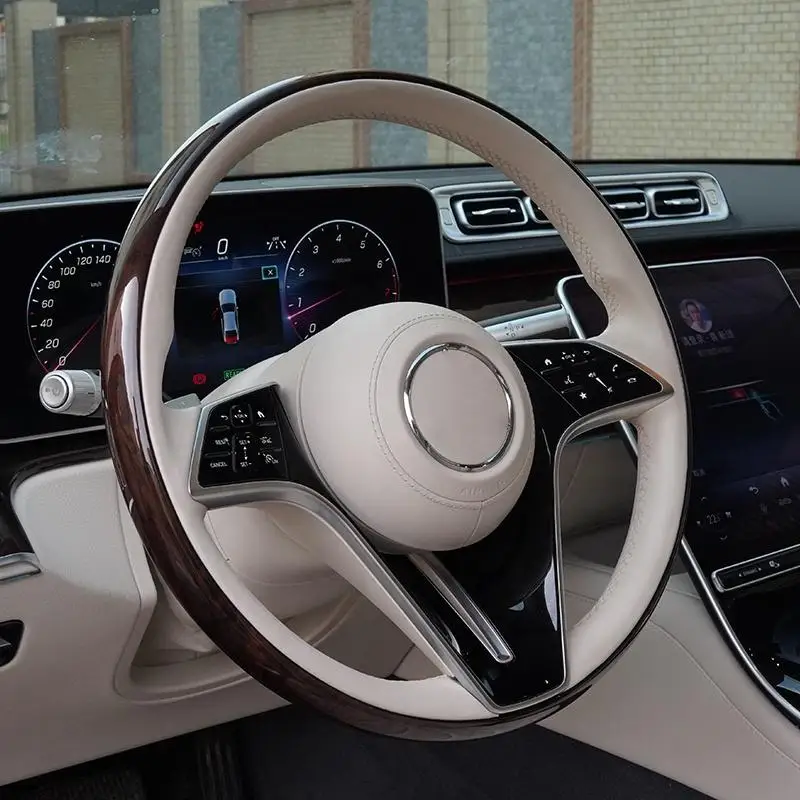 

C217 W212 W213 W223 W222 S63 C63 GLA45 C43 SLC For Mercedes Benz AMG E-Class W205 GLA Class Maybach Peach Wood Steering Wheel