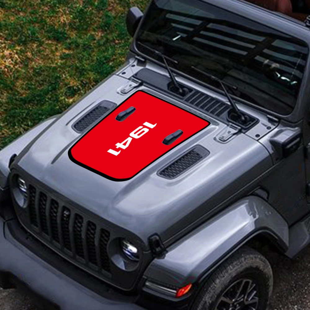 Car Hood Bonnet Vinyl Sticker for JEEP Wrangler Gladiator JL JT 2018-2025 Graphics 1941 Year Decor Decal Auto Tuning Accessories
