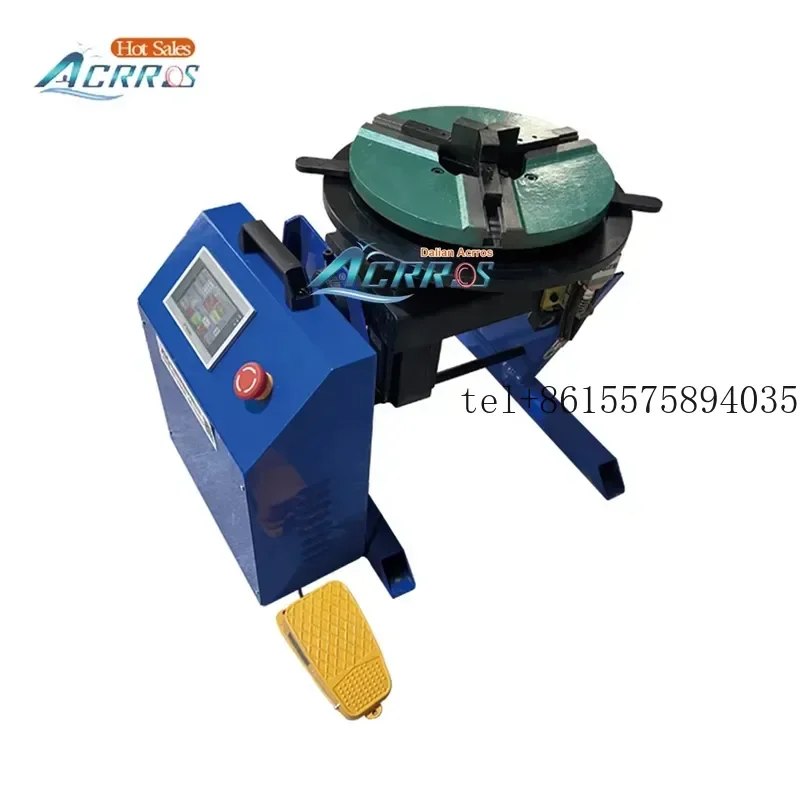 hot AWP CNC Automatic Rotary Worktable 0-90 Degree Tilting Welding Positioner Welding Turntable 100kg Welding for Flange
