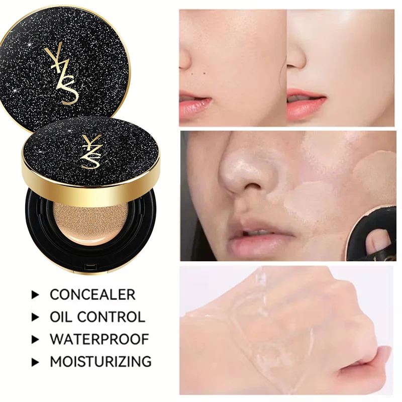 3-Farben-Feuchtigkeits-Concealer, Luftpolster, BB-Creme, leichte feuchtigkeitsspendende Isolationscreme, flüssige Grundierung, natürliches Fixier-Make-up