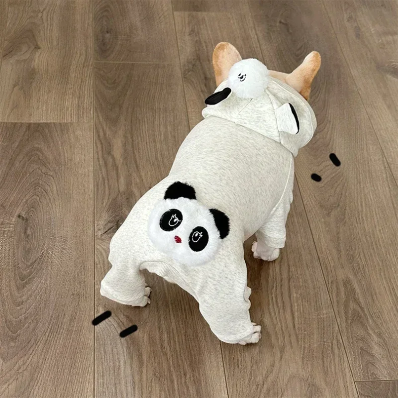 

French Bulldog Clothes Cute Panda Dog Costume Jumpsuit Poodle Bichon Schnauzer Pug Dog Clothing Winter Pet Apparel Dropshipping