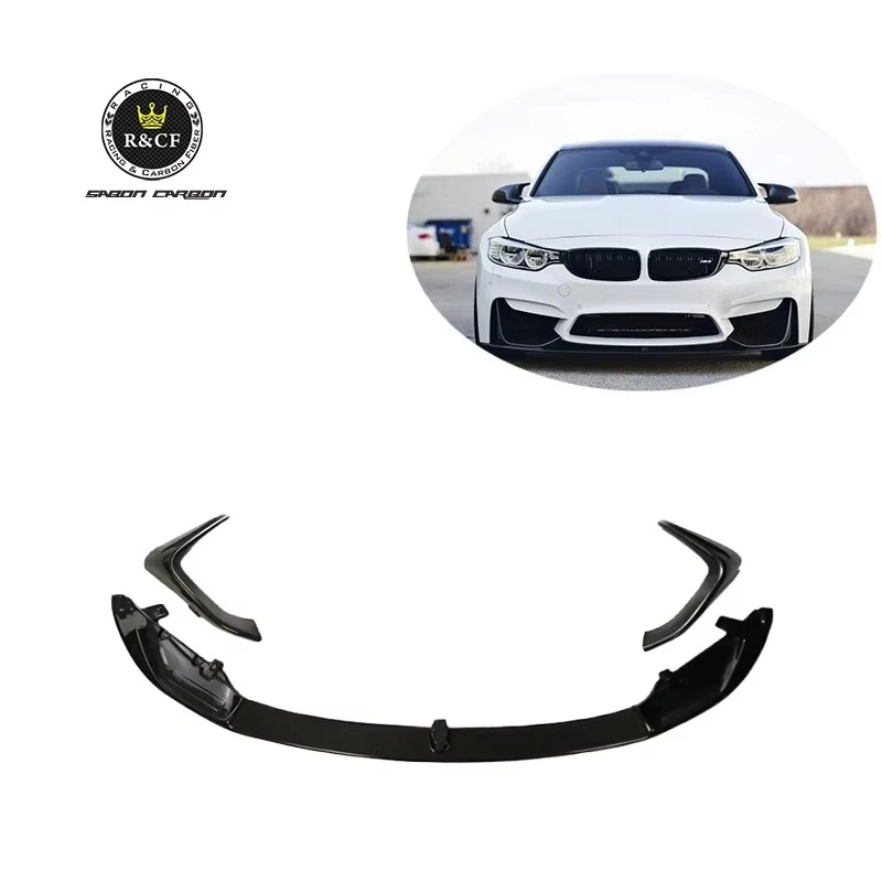 

2015-19 F82 M4 M Performance Style Carbon Fiber Front Bumper Chin Lip with Splitter for BMW F80 F82 F83 M3 M4