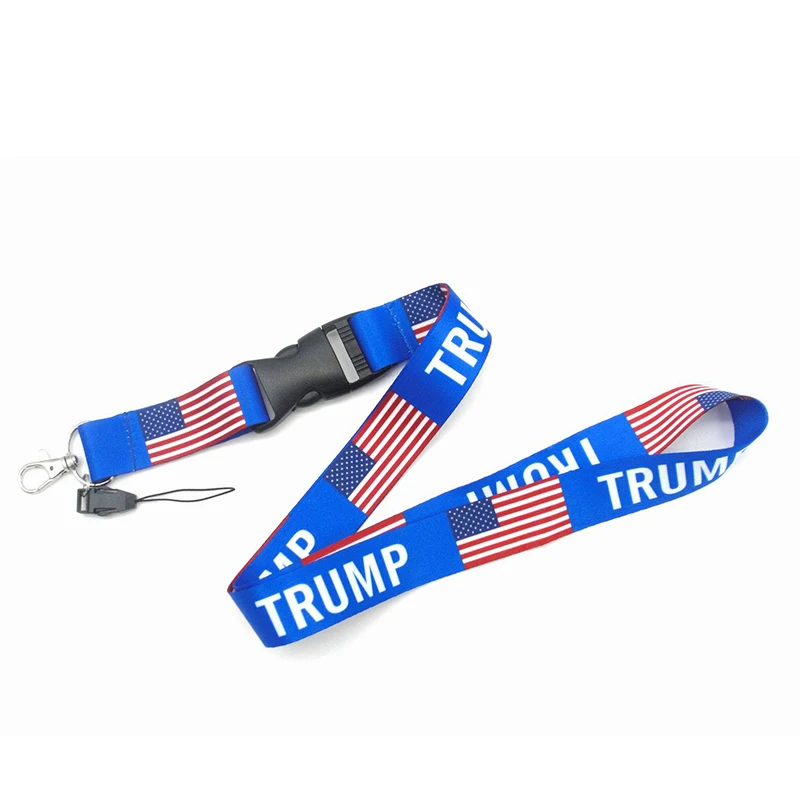 1 Piece TRUMP Lanyard Keychains Neck Strap Lanyard Polyester Keychain Lanyard