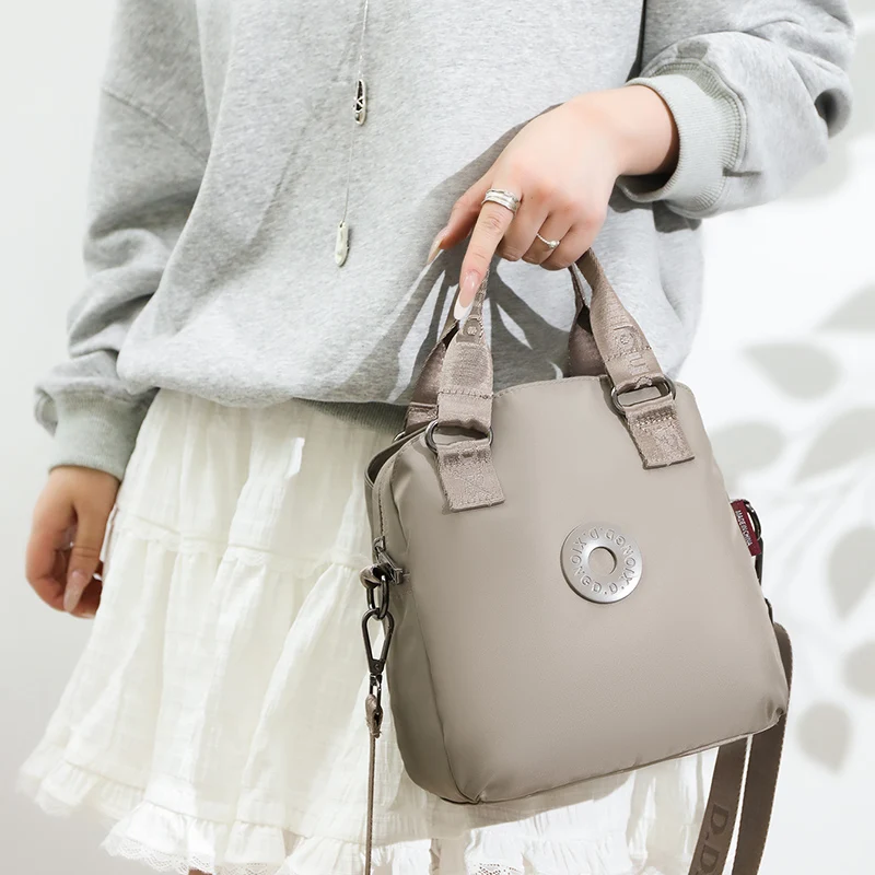 

Легкая нейлоновая сумка через плечо, женская модная повседневная сумка через плечо большой вместимости, водонепроницаемая дорожная сумка для походов и кемпинга