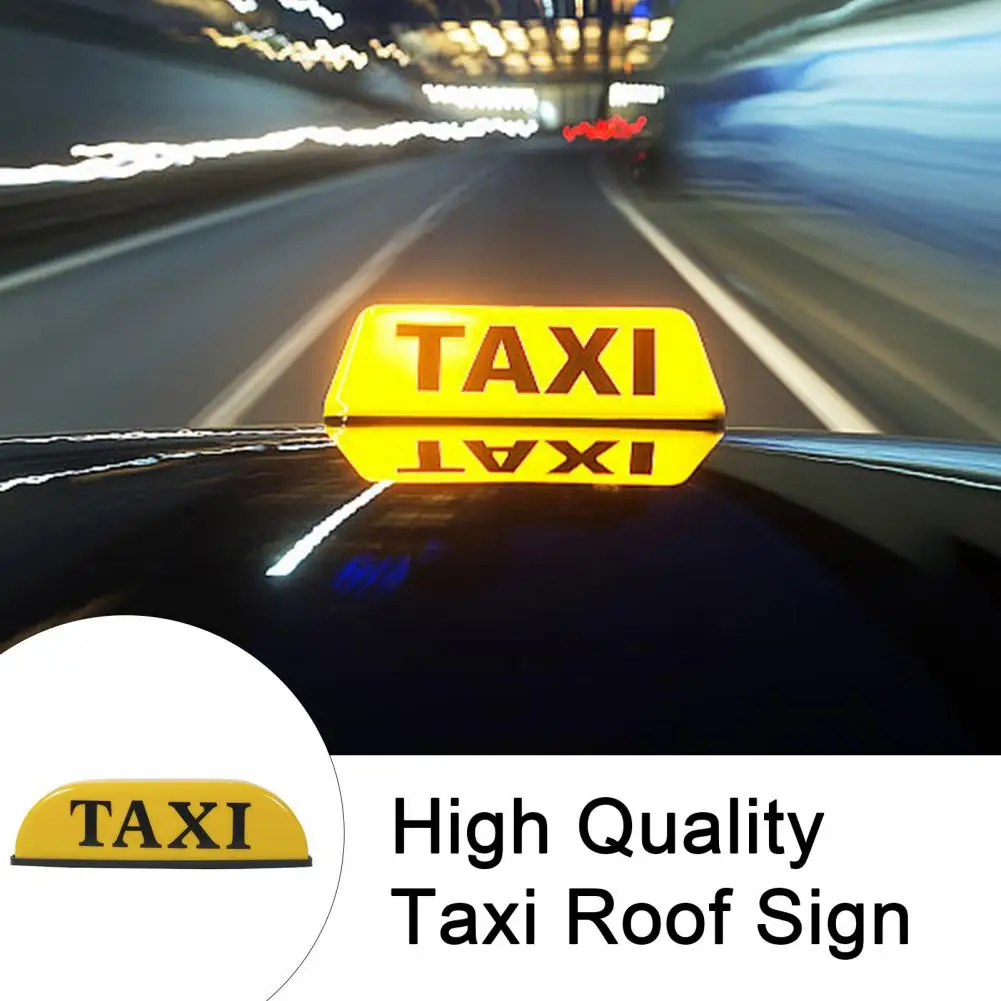 Taxi Roof Light Magnetic Taxi Light Energy Efficient Waterproof Taxi Cab Sign Lamp with Magnetic Quick Installation for Bright