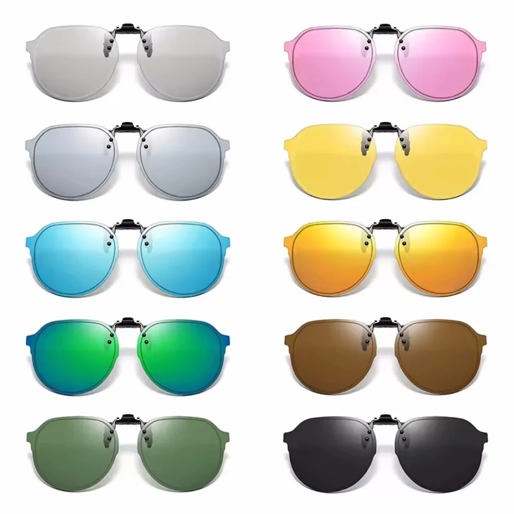 

Polarized Clip-on Sunglasses Covers Anti Glare Flip-up Sunglasses for Man Woman Cycling Fishing Sunshading Lense Glasses Covers