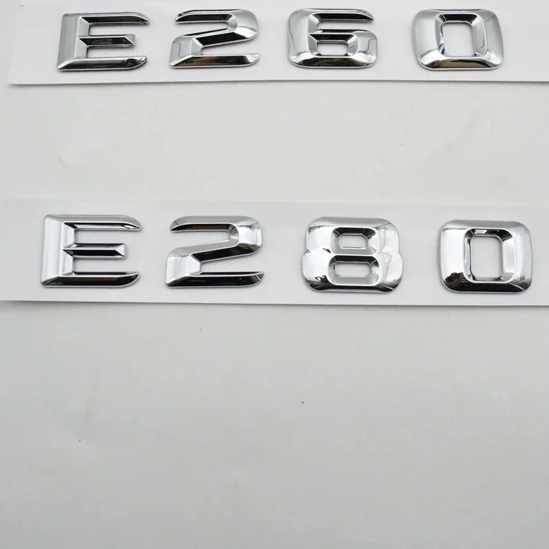 3D W124 W211 For Mercedes-Benz E-CLASS E63 E200 E220 E240 E250 E280 E420 E430 E450 E550  Trunk Rear Emblem Badge Chrome Letters view 5